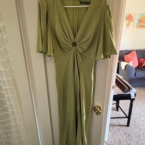 Abercrombie & Fitch Light Green Satin Dress